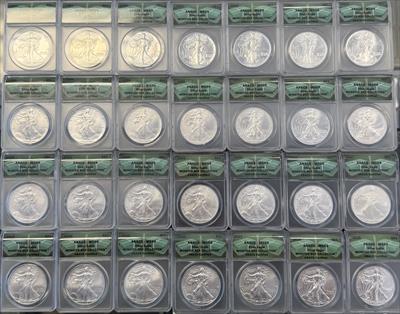 1986-2015 Silver Eagle 28pc Set MS69 ANACS