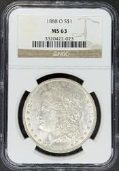 1888-O Morgan Dollar MS63 NGC