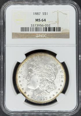 1887 Morgan Dollar MS64 NGC