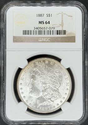 1887 Morgan Dollar MS64 NGC