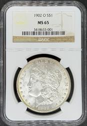 1902-O Morgan Dollar MS65 NGC