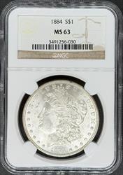 1884 Morgan Dollar MS63 NGC