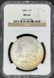 1888 Morgan Dollar MS64 NGC