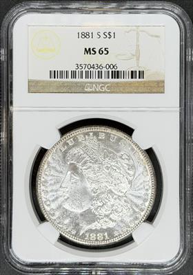 1881-S Morgan Dollar MS65 NGC