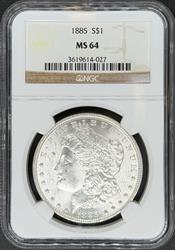 1885 Morgan Dollar MS64 NGC
