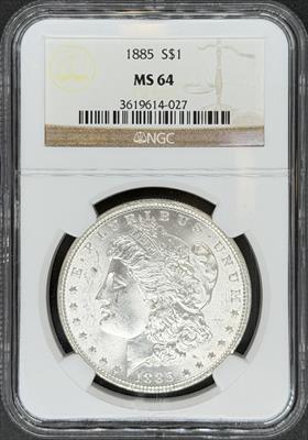 1885 Morgan Dollar MS64 NGC