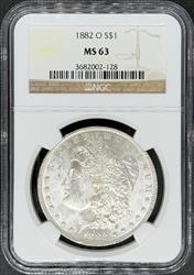 1882-O Morgan Dollar MS63 NGC