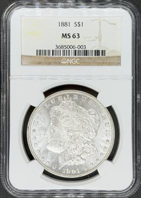 1881 Morgan Dollar MS63 NGC
