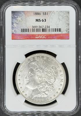 1886 Morgan Dollar MS63 NGC