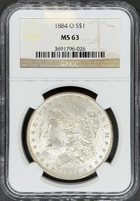 1884-O Morgan Dollar MS63 NGC