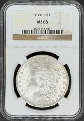 1889 Morgan Dollar MS63 NGC