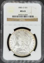 1885-O Morgan Dollar MS65 NGC