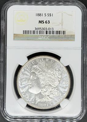 1881-S Morgan Dollar MS63 NGC
