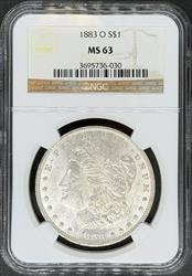 1883-O Morgan Dollar MS63 NGC