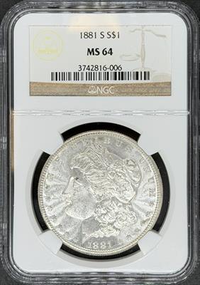 1881-S Morgan Dollar MS64 NGC