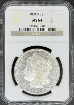 1881-S Morgan Dollar MS64 NGC