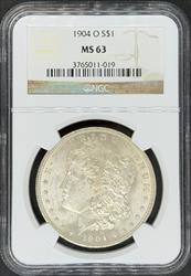1904-O Morgan Dollar MS63 NGC