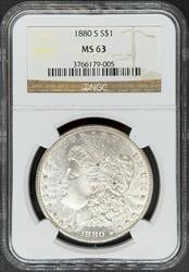 1880-S Morgan Dollar MS63 NGC