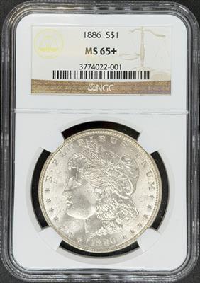 1886 Morgan Dollar MS65+ NGC