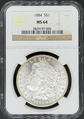 1884 Morgan Dollar MS64 NGC