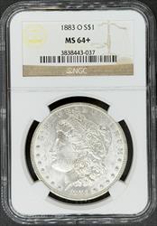 1883-O Morgan Dollar MS64+ NGC