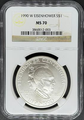 1990-W $1 Eisenhower MS70 NGC
