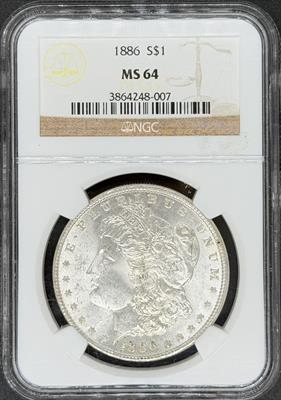 1886 Morgan Dollar MS64 NGC