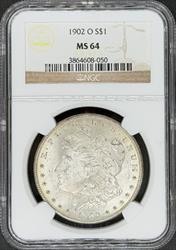 1902-O Morgan Dollar MS64 NGC