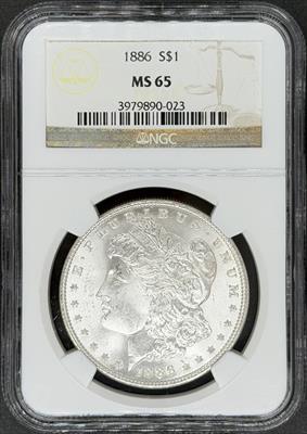 1886 Morgan Dollar MS65 NGC