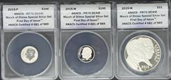 2015-P/W/W 3pc March of Dimes Special Silver Set RevPR70DCAM & PR70DCAM ANACS