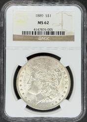 1889 Morgan Dollar MS62 NGC
