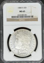 1880-S Morgan Dollar MS65 NGC