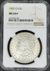 1902-O Morgan Dollar MS64+ NGC
