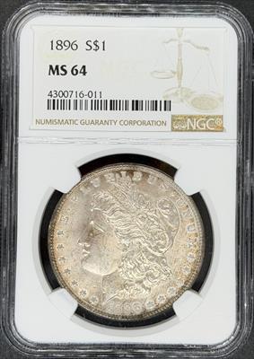 1896 Morgan Dollar MS64 NGC
