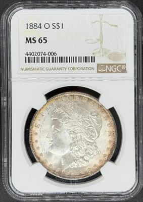 1884-O Morgan Dollar MS65 NGC