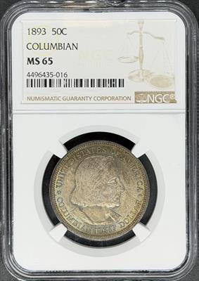 1893 50C Columbian MS65 NGC