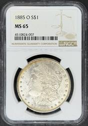 1885-O Morgan Dollar MS65 NGC