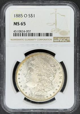 1885-O Morgan Dollar MS65 NGC