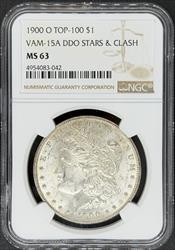 1900-O DDO Morgan Dollar MS63 NGC VAM 15A Stars & Clash
