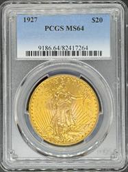 1927 $20 St. Gaudens MS64 PCGS