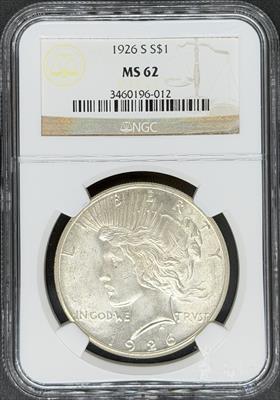 1926-S Peace Dollar MS62 NGC