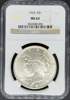 1924 Peace Dollar MS63 NGC