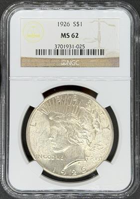 1926 Peace Dollar MS62 NGC