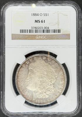 1884-O Morgan Dollar MS61 NGC
