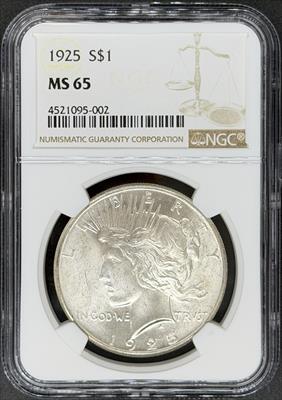 1925 Peace Dollar MS65 NGC