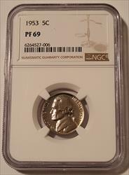 1953 Jefferson Nickel Proof PF69 NGC