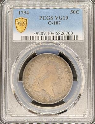 1794 Flowing Hair Half Dollar VG10 PCGS