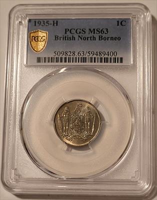 British North Borneo (Malaysia) 1935 H Cent MS63 PCGS GSH
