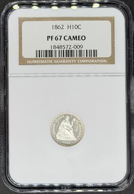1862 Half Dime PF67CAM NGC