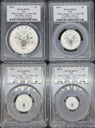 2023 Silver Eagle Fiji 4pc.Set FDI Reverse PR70 PCGS Rev PR70
